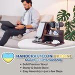 Load image into Gallery viewer, Phone Docking Station Ash Wood Phone Wallet Organizer for Office Gifts for Men