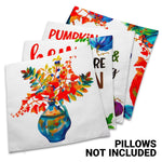 Load image into Gallery viewer, Fall Decoration Pumpkin Oil Painting Style Waterproof Throw Pillow Covers 18 x 18 In Set of 4, Beautiful Cushion Covers for Autumn Sofa Couch Decoration
