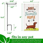 Load image into Gallery viewer, Garden Flag and Stand Dogs are My Favorite People 4x8 Inch Printed Blockout