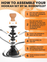 Load image into Gallery viewer, Orange Hookah Set 2 Hose Hookah LilOne 12” Orange Mini Hookah Combo Kit