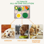 Load image into Gallery viewer, Snuffle Mat for Dogs Large Breed Keeps Pets Busy Indoors Comfortable to Lay On Soft Foraging Mat for Rabbits & Cats Interactive Enrichment Toy Slows Down Feeding Alternative to Bowls