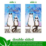 Load image into Gallery viewer, Garden Flag and Stand Life is Better with Cats 4x8 Inch Printed Blockout