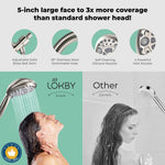 Load image into Gallery viewer, High Pressure 6 Settings Shower Head with Handheld Detachable Set Nickel Finish