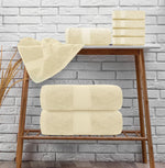 Load image into Gallery viewer, Luxury Beige Bath Towel Set 8 Pcs Combed Cotton Hotel Quality Absorbent Beige