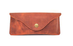 Load image into Gallery viewer, Leather Eyeglass Case Glasses Case Sunglass Case Genuine Leather Eyeglasses Case with Snap Closure