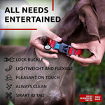 Load image into Gallery viewer, Waterproof Dog Collar 17-28 inch Neck x 1 3/5 inch Wide Plastic Buckle Adjustable Dog Collar for Large Dogs Small and Medium Dogs Breakaway Dog Collar Waterproof with Plastic Buckle and QR Dog Tag Boy & Girl Dog Collars (Red)