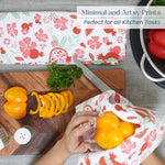 Load image into Gallery viewer, The Fine Living Co. 100% Cotton Kitchen Towels Set of 2 18 x 28 inches Pomegranate Printed Dish Towels Hand Towels Boho Tea Towels Multifunctional Stylish Absorbent Quick Dry Soft
