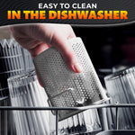 Load image into Gallery viewer, Chopstick Dishwasher Basket 3.5x2.7x3.9 – Stainless Steel Chopstick Holder for Dishwasher with Hooks Oval Design Rust Resistant Perforated Utensil Caddy for Straws Teaspoons & Small Kitchen Tools