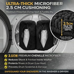 Load image into Gallery viewer, Shoe Washing Machine Bag 2 Pack for Washer & Dryer Thick Padded Sneaker Laundry Bags with Mesh Panels Zipper Protective Shoe Washer Bag for Running & Gym Shoes