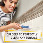 Load image into Gallery viewer, Scrub Brush Set of 3pcs Cleaning Shower Scrubber Ergonomic Handle Blue Grey