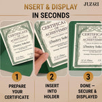 Load image into Gallery viewer, 50 Pack Premium Green Certificate Holders 8.5 x 11 inch Heavyweight 300gsm Cardstock Diploma Holder & Certificate Folder Award Certificate Folders for Graduation with Gold Foil Diploma Cover