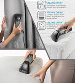Load image into Gallery viewer, Steamer for Clothes Hand Held Portable Travel Garment Black Metal Steam Head
