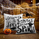 Load image into Gallery viewer, Halloween Decoration Ghost Spooky Waterproof Throw Pillow 18 x 18 in Set of 4, Beautiful Cushion Covers for Halloween Sofa Couch Decoration, Pillow Insert Included