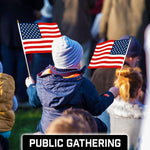 Load image into Gallery viewer, G128 12 Pack Handheld American USA Stick Flags 12x18 In Printed 150D Polyester, Country Flag, Solid Wooden Stick, Spear Gold Tip, Great for Patriotic Decorations