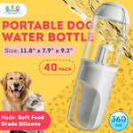 Load image into Gallery viewer, Portable Dog Water Bottle Dispenser 12 Oz 11.8 x 7.9 x 9.2 Inch Pet Water Bottles for Dogs on Walks ABS Dog Travel Water Bottle with Silicone Strap & Cotton Filter