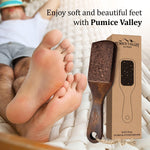 Load image into Gallery viewer, Pumice Stone Foot Brush Scrubber Wooden Pedicure Foot File with Handle for Dry Dead Skin Corn & Callus Remover for Feet Foot Scraper Exfoliating Brush for Heels Elbows Hands