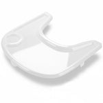 Load image into Gallery viewer, Tray Cover for Stokke Tripp Trapp High Chair Clear Easy Clean Glossy Surface with Suction Plate Lock Perfect Snap On Fit Protects Original Tray Dishwasher Safe