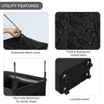 Load image into Gallery viewer, Slim Rolling Laundry Hamper Roll Hamper On Wheels Standable Corner Bin 52L Handy Storage Basket Slim Laundry Basket Waterproof Dirty Clothes Hamper 15×8×22 (22 Inches Black)