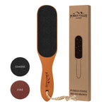 Load image into Gallery viewer, Pumice Stone Foot File Wooden Pedicure Feet Scrubber with Handle for Callus
