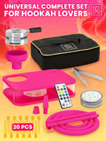 Load image into Gallery viewer, Pink Hookah Set Premium Portable Hookah Set With Everything And Bag