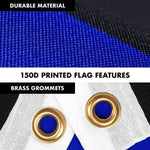 Load image into Gallery viewer, G128 Combo Pack: 6 Feet Tangle Free Spinning Flagpole (Black) Thin Blue Line Flag 3x5 ft Printed 150D Brass Grommets (Flag Included) Aluminum Flag Pole