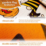 Load image into Gallery viewer, G128 Combo Pack: Garden Flag Stand Black 36 in x 16 in & Garden Flag Happy Halloween Decoration Gnome with Pumpkin and Black Cat 12x18 DoubleSided Blockout Fabric