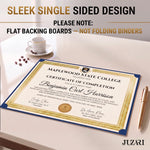 Load image into Gallery viewer, 30 Pack Single Sided Certificate Holders 8.5x11 Blue Award Certificate Folders with Silver Foil Border Cardstock Covers Letter Size Graduation Certificate Sleeves Protective Diploma Holders Bulk
