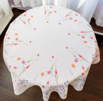 Load image into Gallery viewer, Finest Floral Coloring Round Easter Tablecloth 60 inch Non Iron Stain Resistant