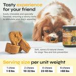 Load image into Gallery viewer, Flea and Tick Prevention for Dogs Dog Flea Treatment Chews Immune Support Flea and Tick Chewables for Dogs Dog Flea & Tick Control Supplement All Breeds & Ages Vet Formulated Soft Treats