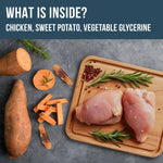 Load image into Gallery viewer, Chicken Jerky Dog Treats Human Grade Grain Free Organic Meat All Natural High Protein Dried Strips Best Chews for Training Small & Large Dogs Bulk Soft Pack Made for USA 24 Oz. (Sweet Potato)