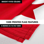 Load image into Gallery viewer, Combo Pack: 6 Feet Tangle Free Spinning Flagpole (White) Tunisia Tunisian Flag 3x5 ft Printed 150D Brass Grommets (Flag Included) Aluminum Flag Pole