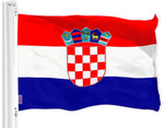 Load image into Gallery viewer, G128 Combo Pack: USA American Flag 3x5 Ft 150D Printed Stars & Croatia (Croatian) Flag 3x5 Ft 150D Printed