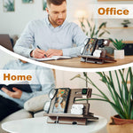 Load image into Gallery viewer, Wood Phone Docking Station Wallet Stand Watch Organizer Minimalist Style for Men