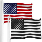 Load image into Gallery viewer, G128 Combo Pack: American USA Flag & American USA Black and White Flag 3x5 Ft Printed 150D Polyester