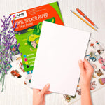 Load image into Gallery viewer, Printable Vinyl Sticker Paper for Inkjet Printer Matte White 15 pcs Letter Size