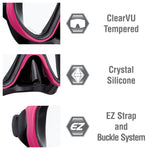 Load image into Gallery viewer, Sport Adult Serene Mask and Dry Snorkel Combo with Reusable Travel Bag