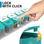 Load image into Gallery viewer, Extra Large Weekly Pill Organizer XL Daily Pill Box 7 Day Am Pm Pill Case