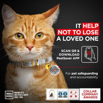Load image into Gallery viewer, Leather Cat Collar with Removable Bell and QR ID Tag for Small Medium and Large Breeds Adjustable Long Lasting Classic Kitten Collars Boy & Girl