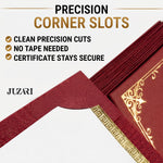 Load image into Gallery viewer, 50 Pack Premium Burgundy Certificate Holders 8.5 x 11 inch Heavyweight 300gsm Cardstock Diploma Holder & Certificate Folder Award Certificate Folders for Graduation with Gold Foil Diploma Cover