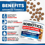 Load image into Gallery viewer, 2 Pack Probiotics for Dogs and Digestive Enzymes Dog Probiotics Treats 340 Chews