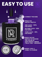 Load image into Gallery viewer, Purple Mini Hookah Pump Hookah Starter with 1000 mAh Rechargeable Battery Kit