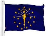 Load image into Gallery viewer, G128 Combo Pack: USA American Flag 3x5 Ft 150D Printed Stars & Indiana Flag 3x5 Ft 150D Printed