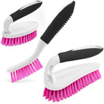 Load image into Gallery viewer, Scrub Brush Set of 3pcs Cleaning Shower Scrubber Ergonomic Handle Black Pink