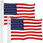 Load image into Gallery viewer, G128 2 Pack: American USA 51 Stars Flag 3x5 Ft LiteWeave Pro Series Printed 150D Polyester Indoor/Outdoor, Vibrant Colors, Brass Grommets, Thicker and More Durable Than 100D 75D Polyester