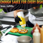 Load image into Gallery viewer, 6 Pack Plastic Condiment Squeeze Bottles 24oz Refillable Squirt Bottles with Narrow Tip Leak Resistant Great for Oil Sauces Ketchup Mayonnaise Syrup Dressing BBQ Stations & Catering Use