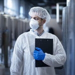 Load image into Gallery viewer, Disposable Lab Coat SMS 40 GSM White Lab Lacket with Loop Fastener XL Size