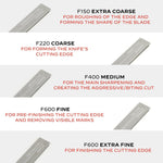 Load image into Gallery viewer, 5 Pieces Rectangular Sharpening Stone Set Diamond Sharpening Stone on Blanks for Knife Blades Diamond Stone Set for Novice and Advanced Users Knife Sharpening Kit Must Have