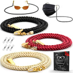 Load image into Gallery viewer, Glasses Strap String Holder Cord Terylene Eyeglasses Gold Chains 3 Pcs