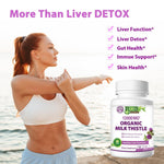 Load image into Gallery viewer, Liver Cleanse Detox & Repair Organic Milk Thistle 12000 Mg 120 Day Support Supplement 30X Seed Extract with Silymarin Pills MD Pure Herbal Kidney Lung Health Fast Active Aid Formula 120 Capsules