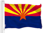 Load image into Gallery viewer, G128 Combo Pack: USA American Flag 3x5 Ft 150D Printed Stars & Arizona State Flag 3x5 Ft 150D Printed